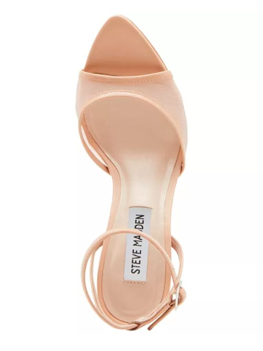 Steve Madden Beki Heeled Sandals Beige Mesh Classic Neutral Women's Size 10 NEW - Picture 3 of 10